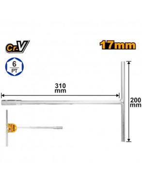 CHIAVE A T DA 17 MM